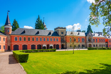 Sychrov castle during a sunny day in Czech republic © dudlajzov