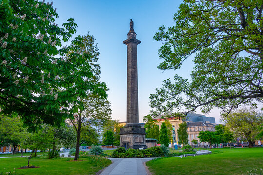 Sunset of Meliville monument in Edinburgh, Scotland