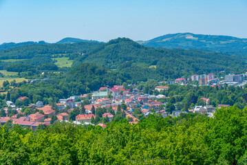 Fototapeta premium Panorama view of Roznov pod Radhostem in Czech republic