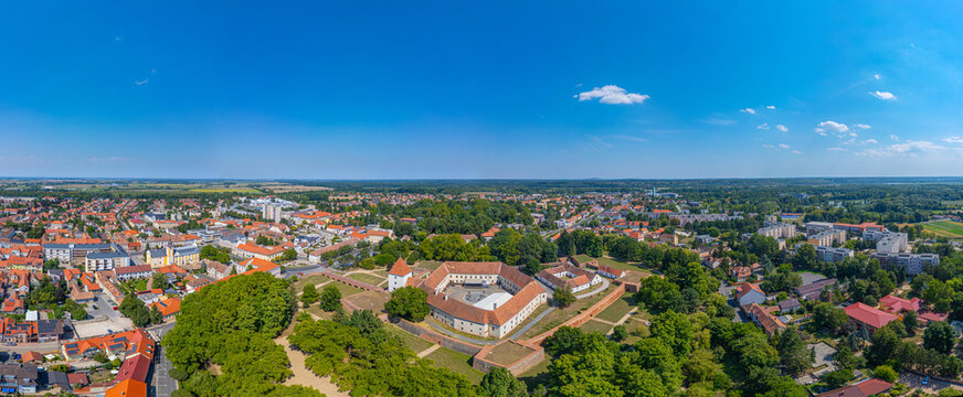 Nadasdy castle during a sunny day in Sarvar, Hungary