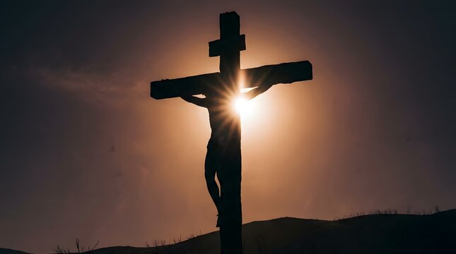 Jesus Christ cross silhouette sunset good Friday holy week Christian Crucifixion Cross At Sunset