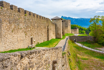 Obraz premium Historical fortification of Salzburg in Austria