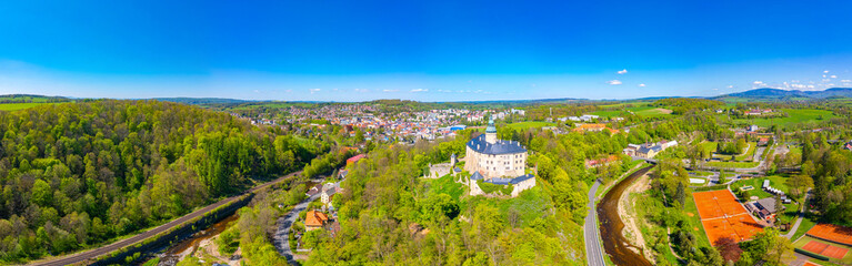 Panorama of Frydlant castle during a sunny day, Czech republic © dudlajzov
