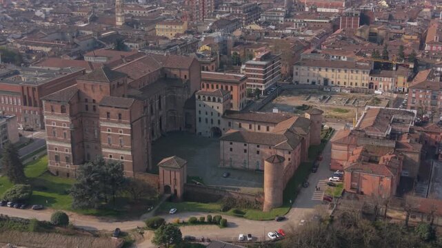 Palazzo Farnese Piacenza Aerial View Historic Palace Italy