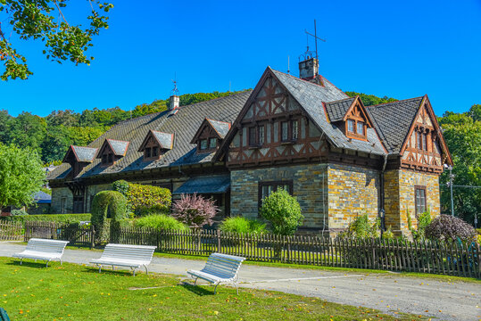 Historical houses at Sternberk in Czech republic