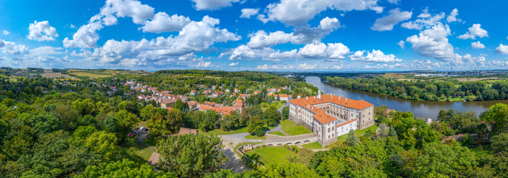 Summer day at Nelahozeves castle in Czech republic