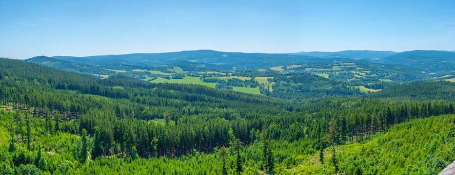 Natural landscape of Kasperk mountains in Czech republic