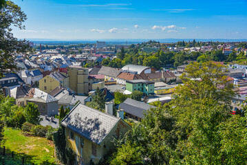 Obraz premium Panorama view of Sternberk town in Czech republic