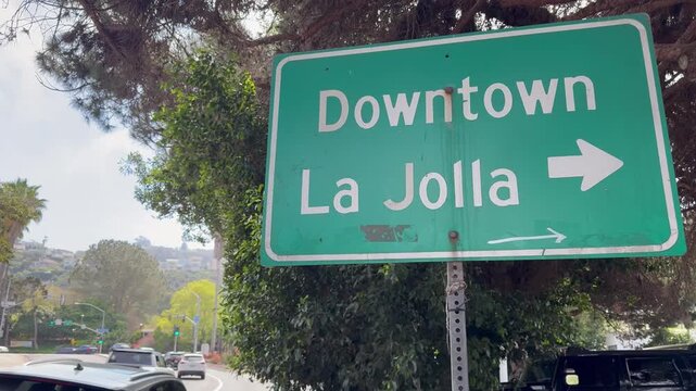 Downtown La Jolla Public Welcome Sign