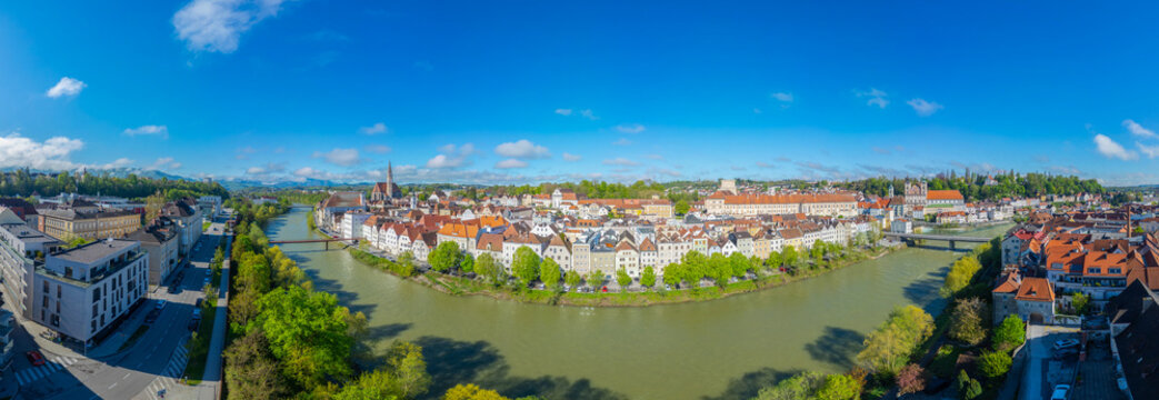 Panorama view of Austrian town Steyr