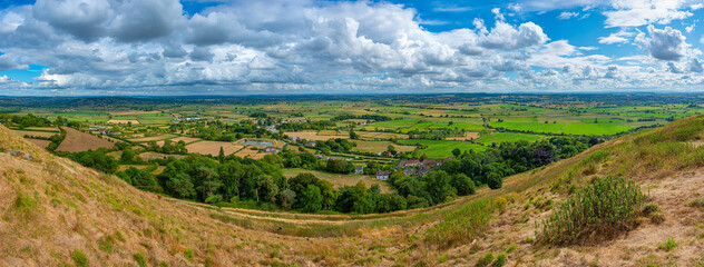 Fototapeta premium Rural countryside around Glastonbury in England