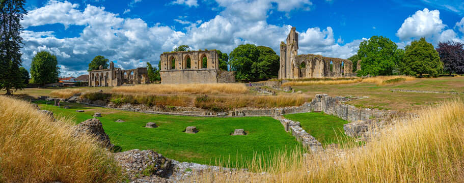 Summer day at Glastonbury Abbey in England