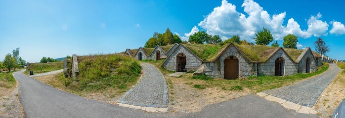 Naklejka premium Hercegkut-Koporos wine cellars in Hungary
