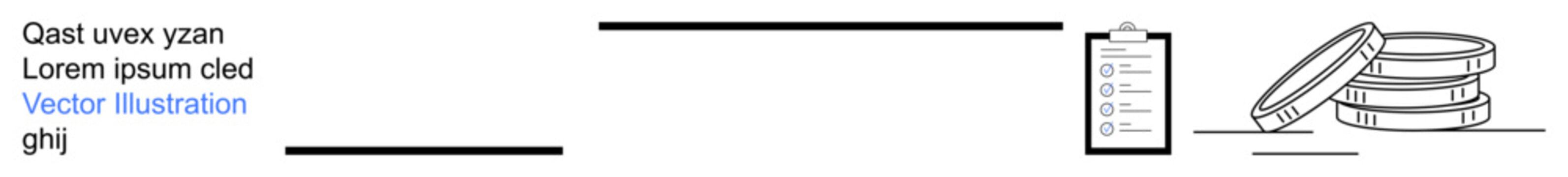 Technology, data organization, server storage, record keeping, database management, minimalism. Clipboard and stack of servers in line art. Data organization and server storage