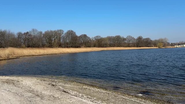 kleiner Strand am Ostseefjord Schlei in Lindaunis