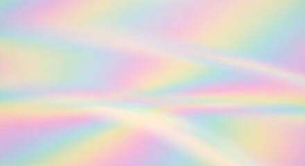Obraz premium Soft pastel rainbow gradient with blurred light streaks and gentle curves.