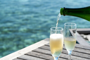 champagne in a glass © Amane