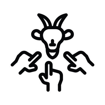  scape goat line icon illustration vector graphic.eps