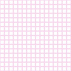 Seamless pixel grid pattern with textured pink dots on a clean white background. Cute sweet chick ornament for nursery decor, children's textiles, and romantic stationery design. © MDC