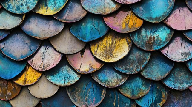 Colorful, textured scales