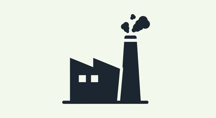 Obraz premium Industrial Factory Building Icon Design.