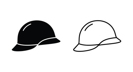 Fototapeta premium Set of 2 baseball cap icons vector