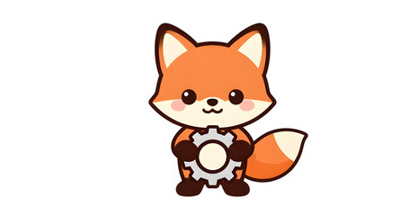 Fototapeta premium fox, redfox, animal, wildlife, mammal, forest, nature, wild, cute, cartoon, character, mascot, funny, playful, smiling, face, adorable, furry, tail, bushy, ears, orange, red, white, eyes, nose, standi