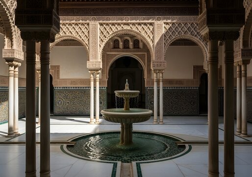 Court of the lions alhambra granada spain