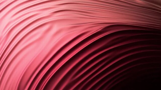 Abstract rose gold parametric architecture surface, luxury wavy wall panel for interior design
