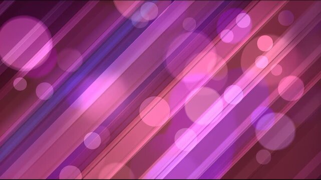 abstract background with bokeh lights and stripes in pink and purple