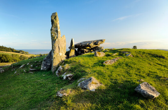 Cairn Holy 2 prehistoric burial tomb chamber used by neolithic and Bronze Age people Dumfries and Galloway region of Scotland UK