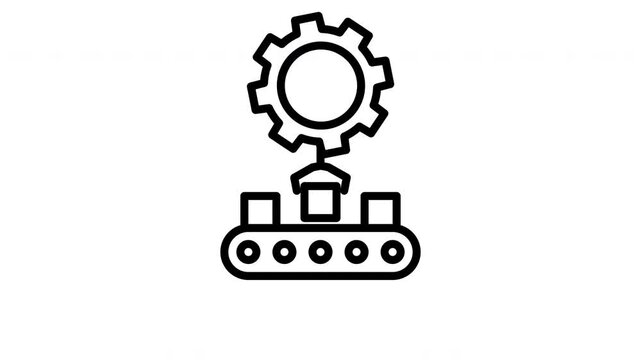 assembly line animated icon