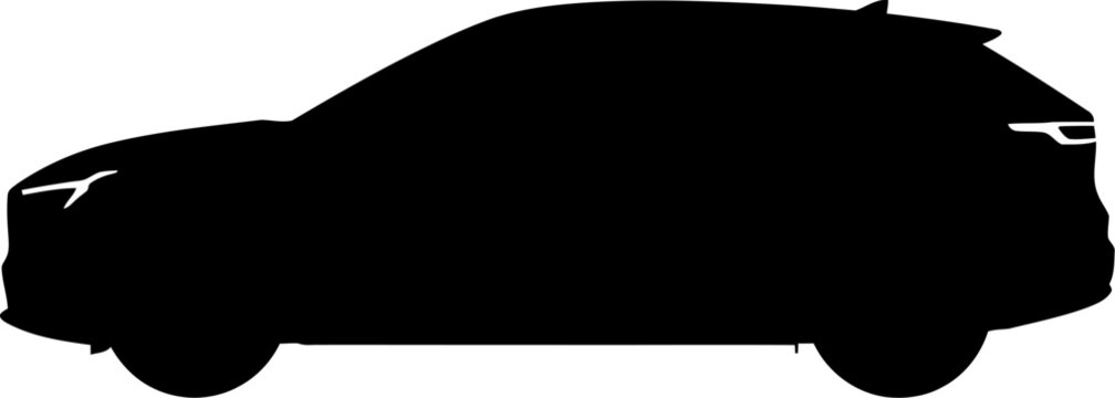 Modern crossover suv silhouette for urban driving