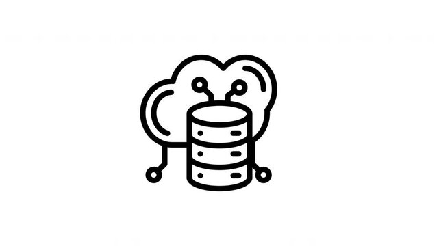 cloud database animated icon