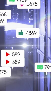 Vertical video: Tags entering from edges, clustering, fading over glass to show live engagement