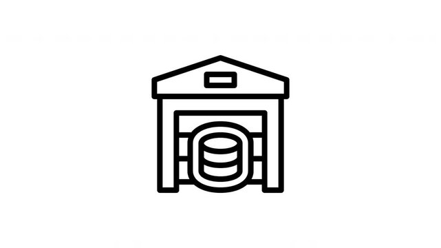 data warehouse animated icon