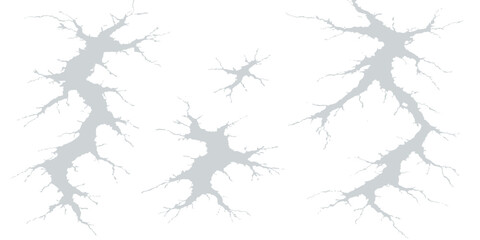 Obraz premium A black and white grunge nature illustration featuring a textured tree silhouette with ink branches, floral leaf patterns, and a bird perched within a dirty paint style border frame