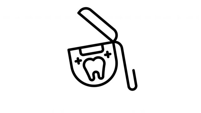 dental floss animated icon