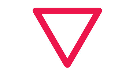A universal give way yield road sign illustration for traffic control and safety vector graphic design