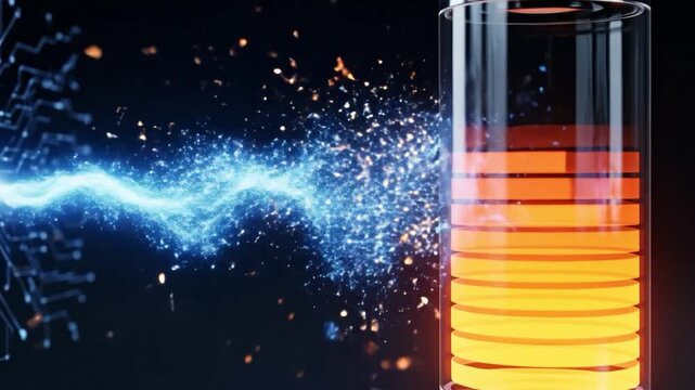Futuristic solid state battery charging with energy flow from artificial intelligence circuit board