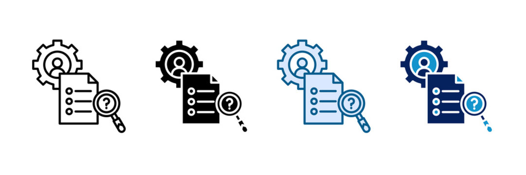 Skill Assessment Icon Set Multiple Style Collection