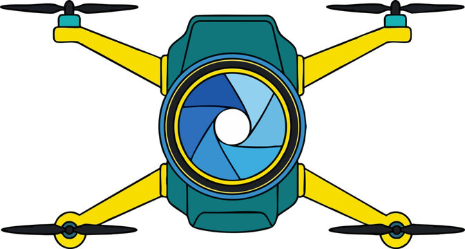 Minimalist Camera Aperture Logo Vector