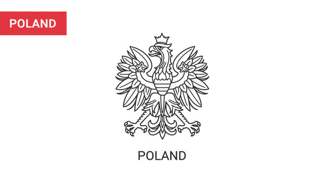 Poland national coat of arms eagle.