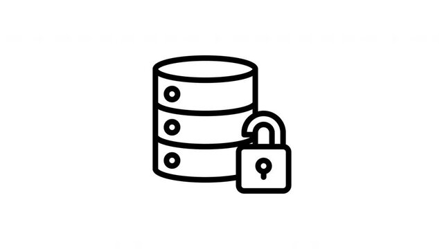 secure database animated icon
