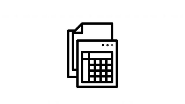 spreadsheet animated icon