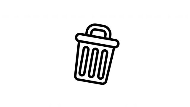trash bin animated icon