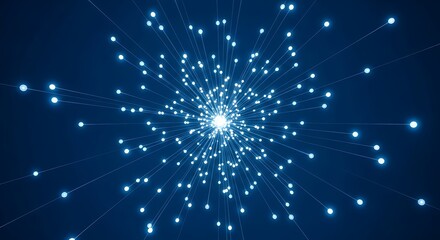 Fototapeta premium Glowing blue network connections digital