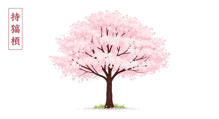 Fototapeta premium Pink Cherry Blossom Tree in Bloom 1.