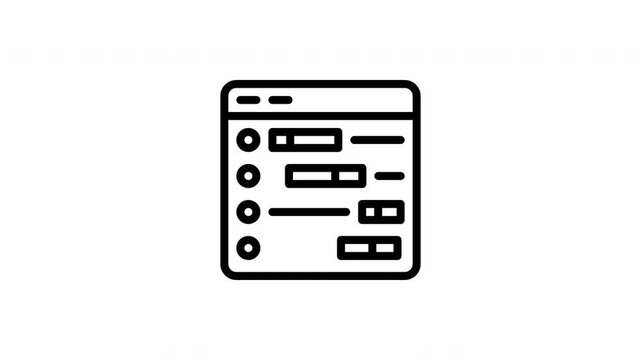 Gantt chart animated icon