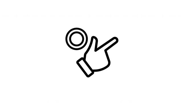 hand animated icon